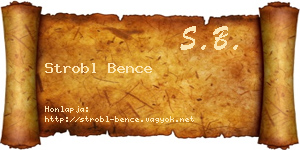 Strobl Bence névjegykártya